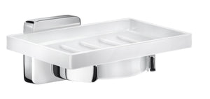 Smedbo Ice Holder with Porcelain Soap Dish in Polished Chrome