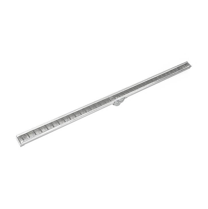 Infinity Drain S-LAG 3896  96" S-PVC Series Low Profile Complete Kit with 1 1/2" Wedge Wire Grate