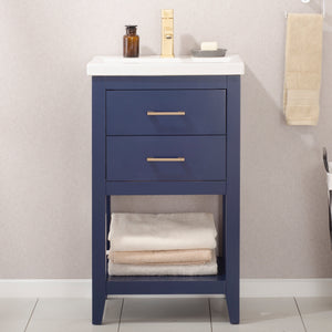 Cara 20" Single Sink Vanity with Porcelain Top