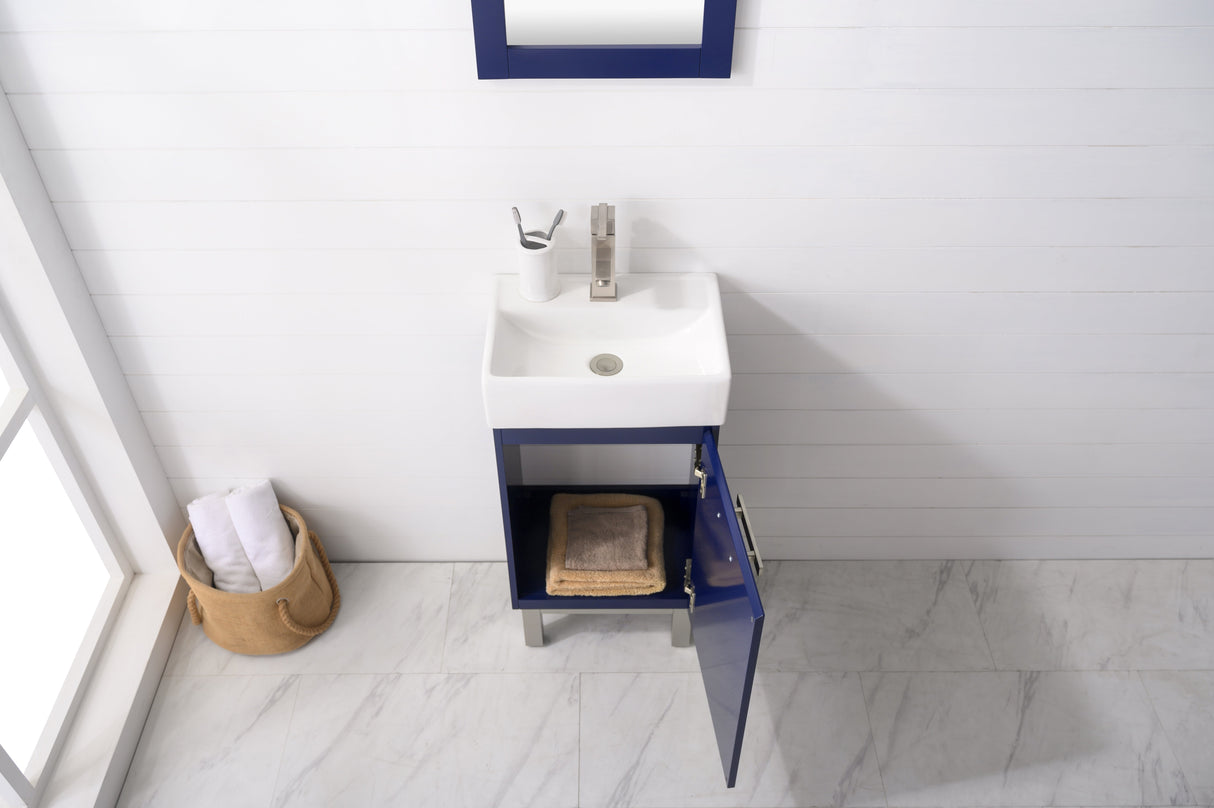 Stella 16.5" Single Sink Vanity with Porcelain Top