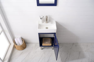 Stella 16.5" Single Sink Vanity with Porcelain Top