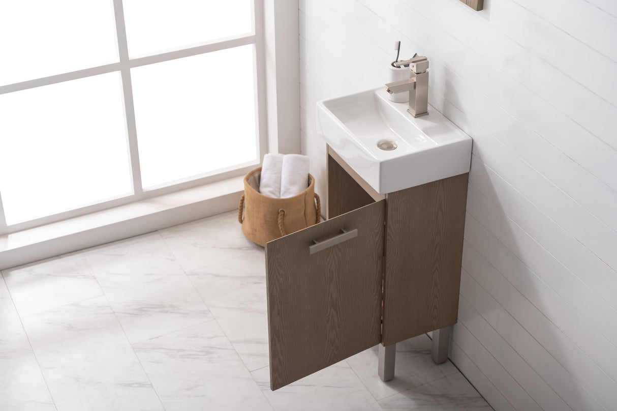 Stella 16.5" Single Sink Vanity with Porcelain Top