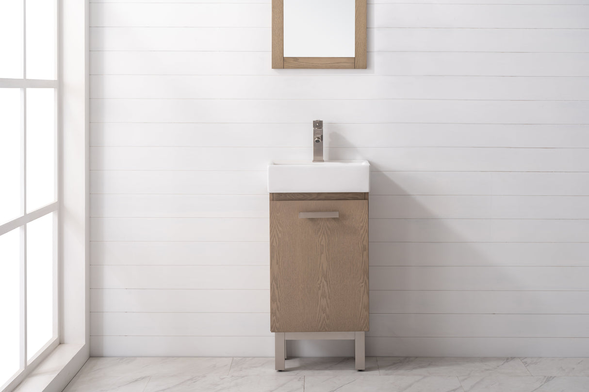Stella 16.5" Single Sink Vanity with Porcelain Top