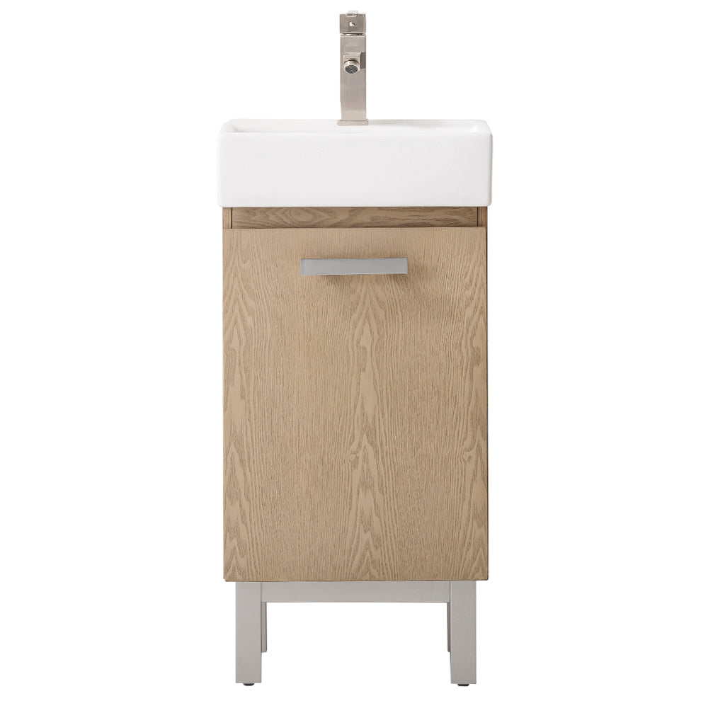 Stella 16.5" Single Sink Vanity with Porcelain Top