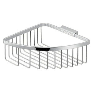 Modern Polsihed Chrome Wire Corner Shower Basket