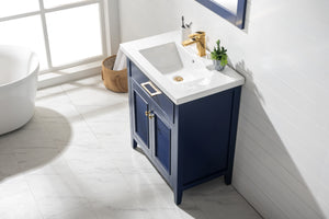 Cameron 30" Single Sink Vanity with Porcelain Top