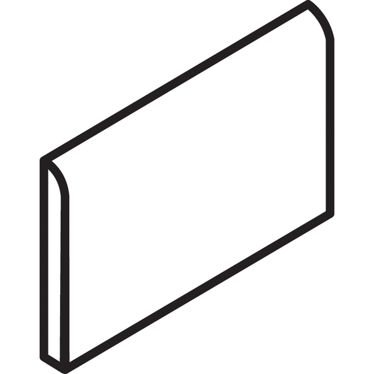 American Olean Color Complements Valentine S4369MOD Bullnose 6" Side Glossy Wall Tile Trim