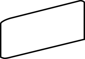 Daltile Haverford Matte White S44D9 Bullnose 16" Side Matte Wall Tile Trim