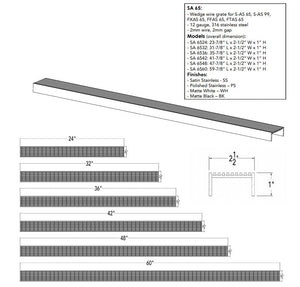 Infinity Drain SA 6560 60" SA 65 Grate 1" High