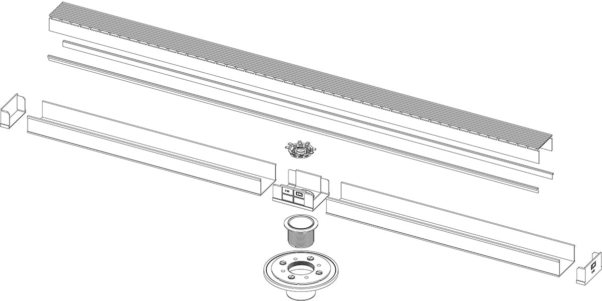 Infinity Drain SAG 6572 72" Complete Kit for S-AG 65