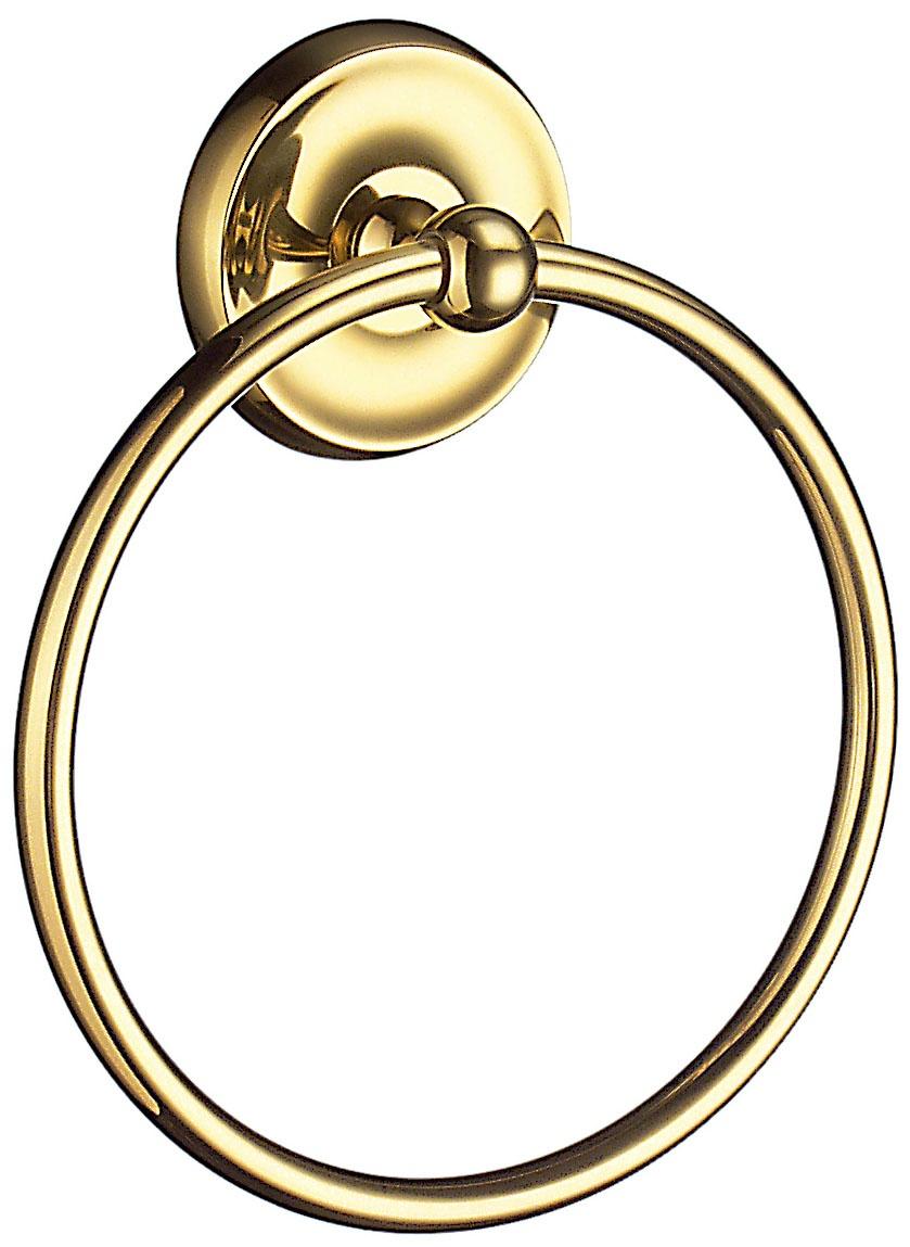 Smedbo Villa Towel Ring in Polished Brass