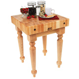 John Boos SARB1-M Country Cutting Block Kitchen Table (24 in. x 24 in.)