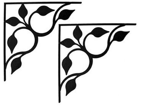 Leaf Fan Shelf Brackets Large (pair)