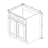 Dove 30" Sink Base Cabinet with Tilt-Out Drawers - J&K Cabinetry
