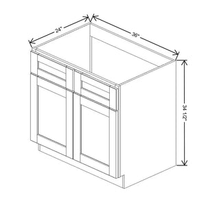 Sage 36" Sink Base Cabinet with Tilt-Out Drawers - J&K Cabinetry
