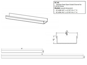 Infinity Drain SC 6596 96" SC Channel 1" High