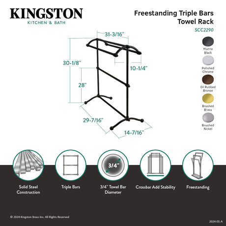 Edenscape SCC2295 Freestanding Towel Rack, Oil Rubbed Bronze