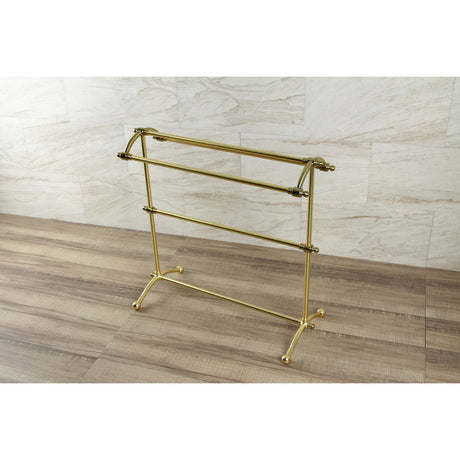 Edenscape SCC2297 Freestanding Towel Rack, Brushed Brass