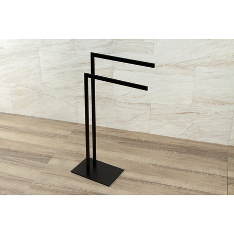 Edenscape SCC3090 Freestanding Dual Towel Rack, Matte Black