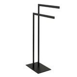 Edenscape SCC3090 Freestanding Dual Towel Rack, Matte Black