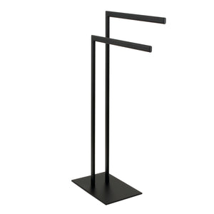 Edenscape SCC3090 Freestanding Dual Towel Rack, Matte Black