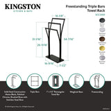 Edenscape SCC3300 Freestanding Y-Style Towel Rack, Matte Black