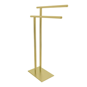 Edenscape SCC6037 Freestanding Dual Towel Rack, Brushed Brass