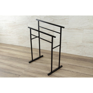 Edenscape SCC8240 Freestanding 2-Tier Towel Rack, Matte Black