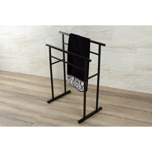 Edenscape SCC8240 Freestanding 2-Tier Towel Rack, Matte Black