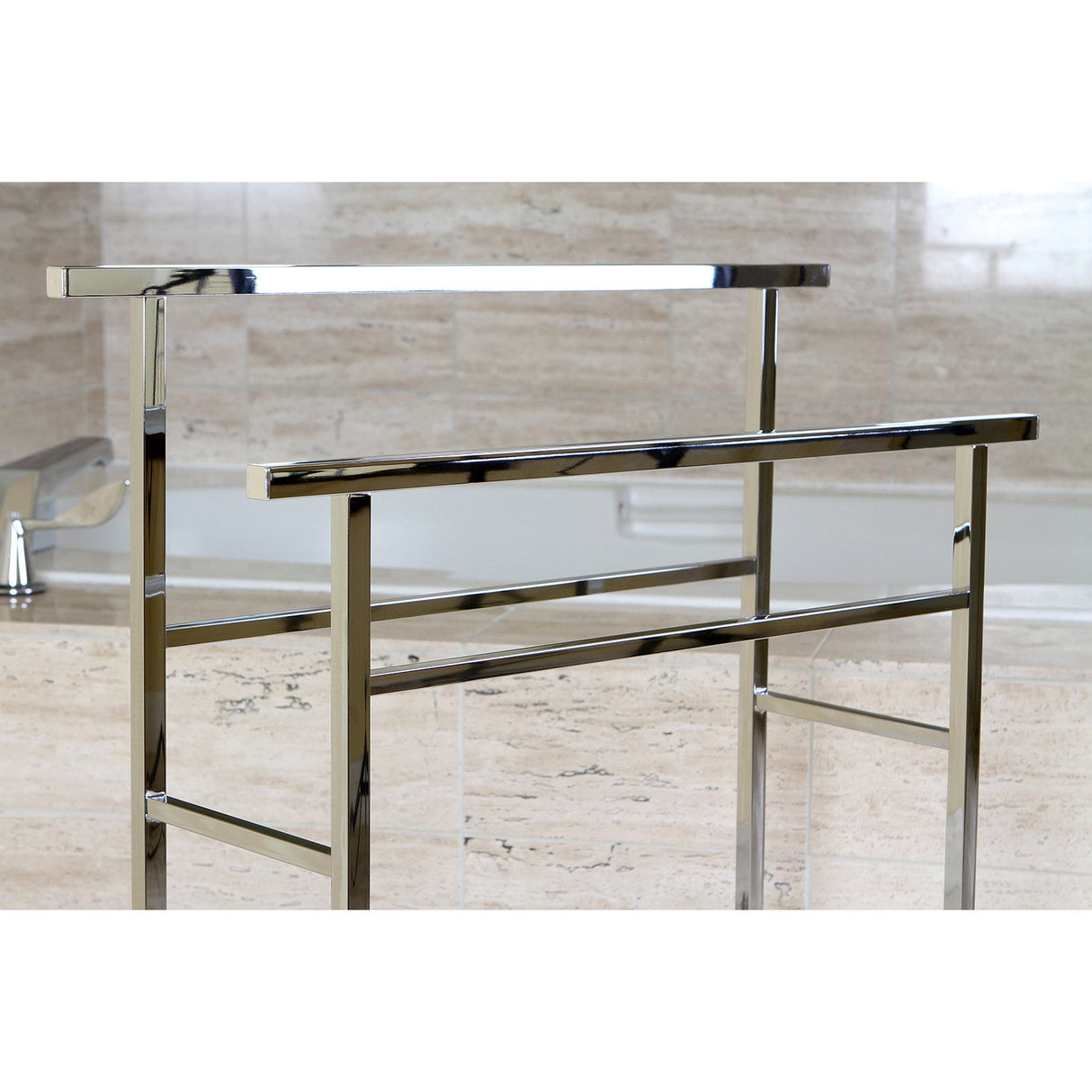 Edenscape SCC8241 Freestanding 2-Tier Towel Rack, Polished Chrome