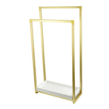 Edenscape SCC8267 Freestanding 2-Tier Towel Rack, Brushed Brass