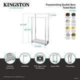 Edenscape SCC8268 Freestanding 2-Tier Towel Rack, Brushed Nickel
