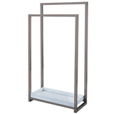 Edenscape SCC8268 Freestanding 2-Tier Towel Rack, Brushed Nickel