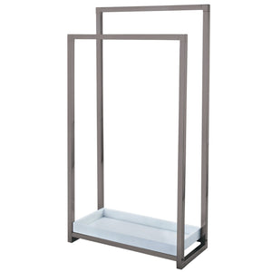 Edenscape SCC8268 Freestanding 2-Tier Towel Rack, Brushed Nickel