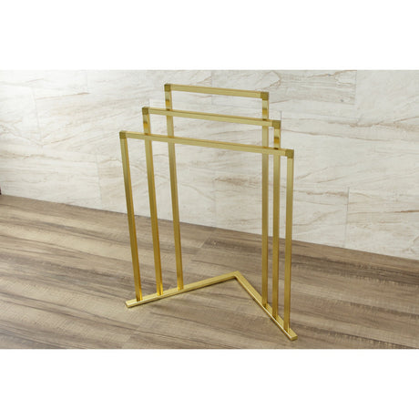 Edenscape SCC8277 Freestanding 3-Tier Towel Rack, Brushed Brass