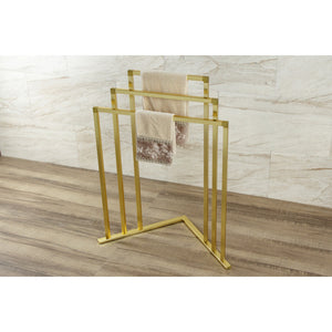 Edenscape SCC8277 Freestanding 3-Tier Towel Rack, Brushed Brass