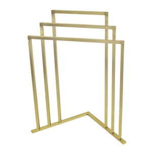 Edenscape SCC8277 Freestanding 3-Tier Towel Rack, Brushed Brass