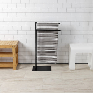 Edenscape SCC8320 Freestanding Dual Towel Rack, Matte Black