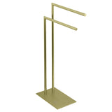 Edenscape SCC8327 Freestanding Dual Towel Rack, Brushed Brass