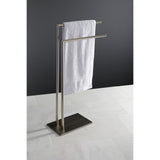 Edenscape SCC8328 Freestanding Dual Towel Rack, Brushed Nickel