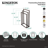 Edenscape SCC8335 Freestanding 3-Tier Towel Rack, Oil Rubbed Bronze