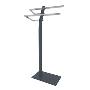 Edenscape SCC8391 Freestanding Dual Towel Rack, Matte Black/Polished Chrome