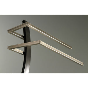Edenscape SCC8398 Freestanding Dual Towel Rack, Matte Black/Brushed Nickel