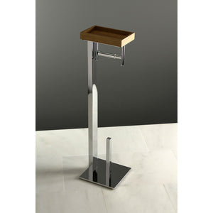 Edenscape SCC8501 Freestanding Toilet Paper Holder with Storage Shelf, Polished Chrome
