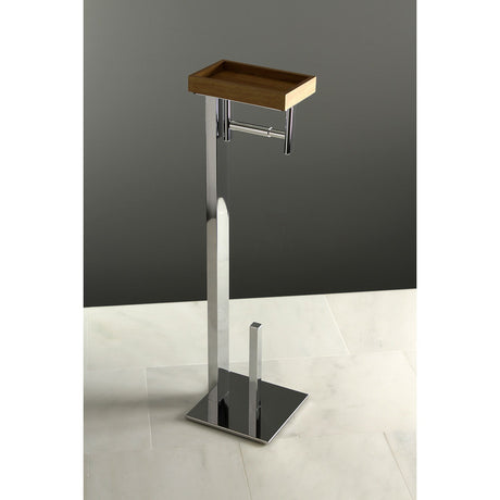 Edenscape SCC8501 Freestanding Toilet Paper Holder with Storage Shelf, Polished Chrome
