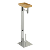 Edenscape SCC8501 Freestanding Toilet Paper Holder with Storage Shelf, Polished Chrome