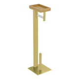 Edenscape SCC8507 Freestanding Toilet Paper Holder with Storage Shelf, Brushed Brass
