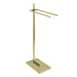 Edenscape SCC8607 Freestanding Dual Towel Rack, Brushed Brass