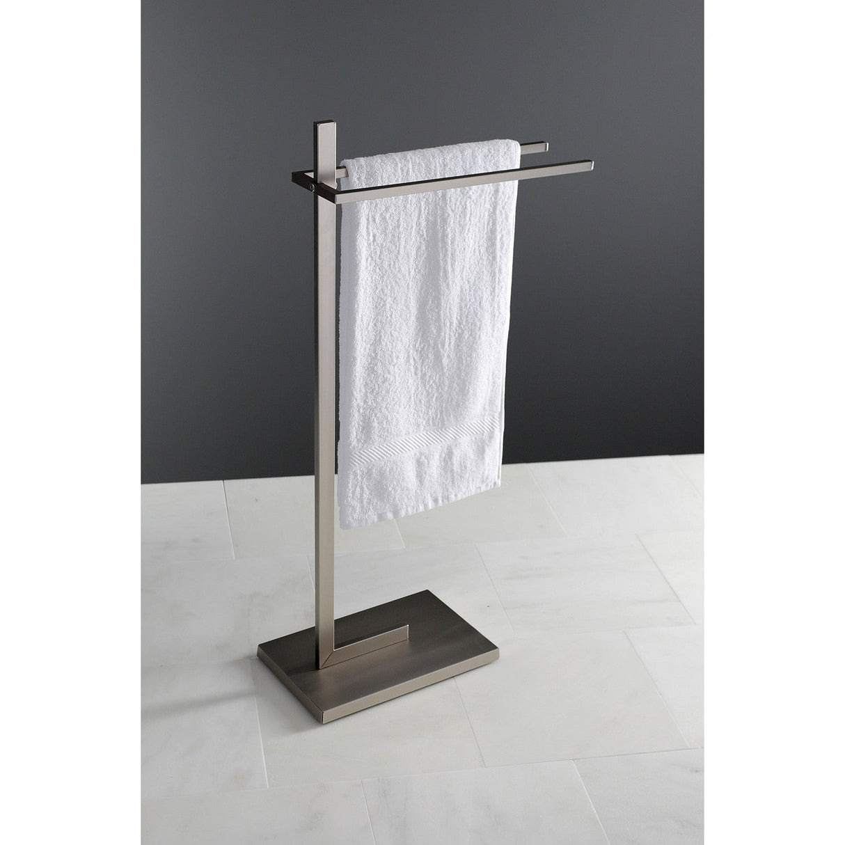 Edenscape SCC8608 Freestanding Dual Towel Rack, Brushed Nickel