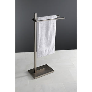 Edenscape SCC8608 Freestanding Dual Towel Rack, Brushed Nickel